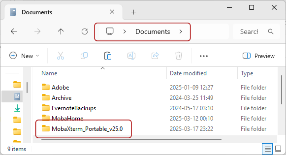 Unzip MobaXterm
