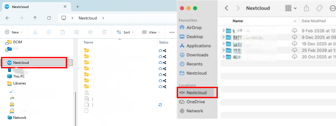 Data access via file browser