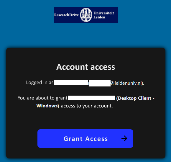 Login and grant access